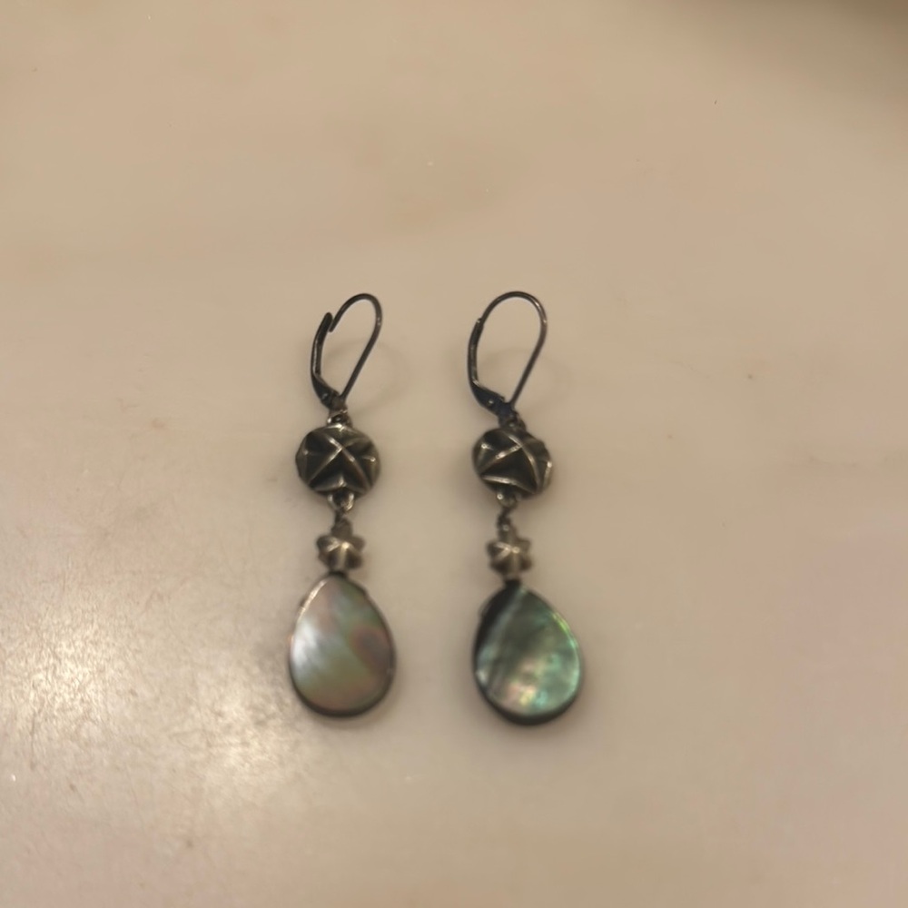 Love Heals mother of pearl earrings